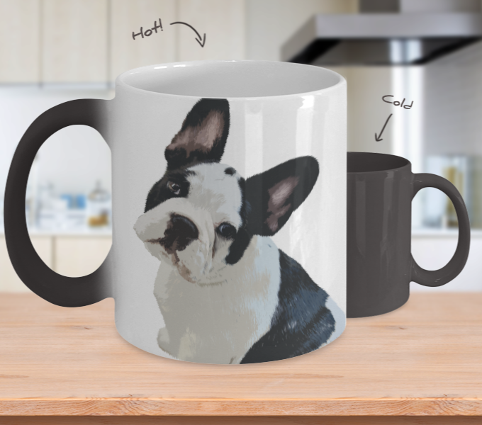 French Bulldog Color Changing Mugs & Coffee Cups - French Bulldog Coffee Mugs - TeeAmazing