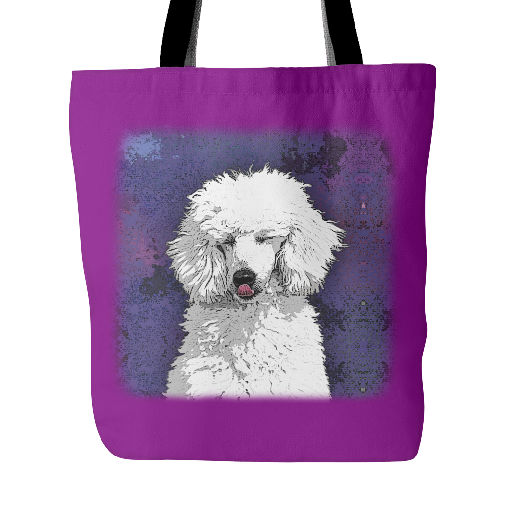 Painting Poodle Dog Tote Bags - Poodle Bags - TeeAmazing