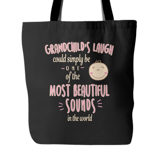 Grandchild's Laugh Tote Bags - Grandma Bags - TeeAmazing