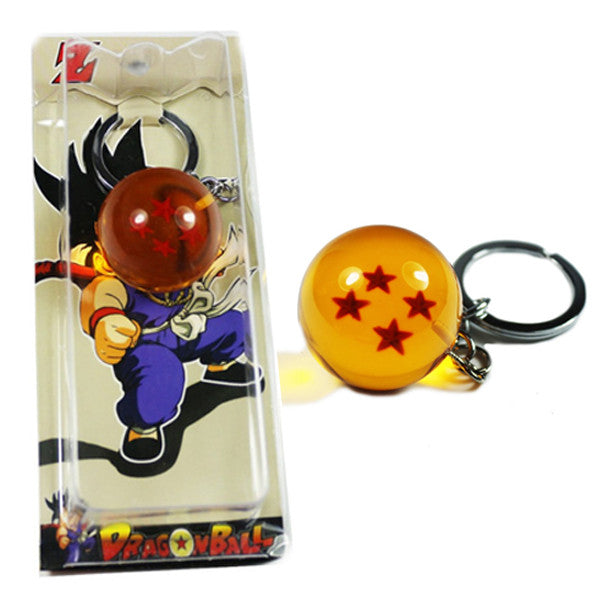 HOT!!! Dragon Ball Z DBZ Keychain Ring Four Stars Pendant - TeeAmazing