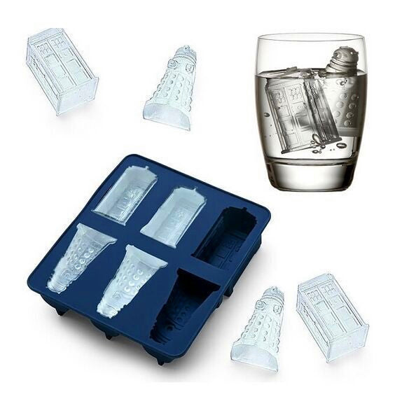 Doctor Who Tardis and Daleks Shape Silicone Ice Cube Tray Accessories - Doctor Who Gifts - TeeAmazing