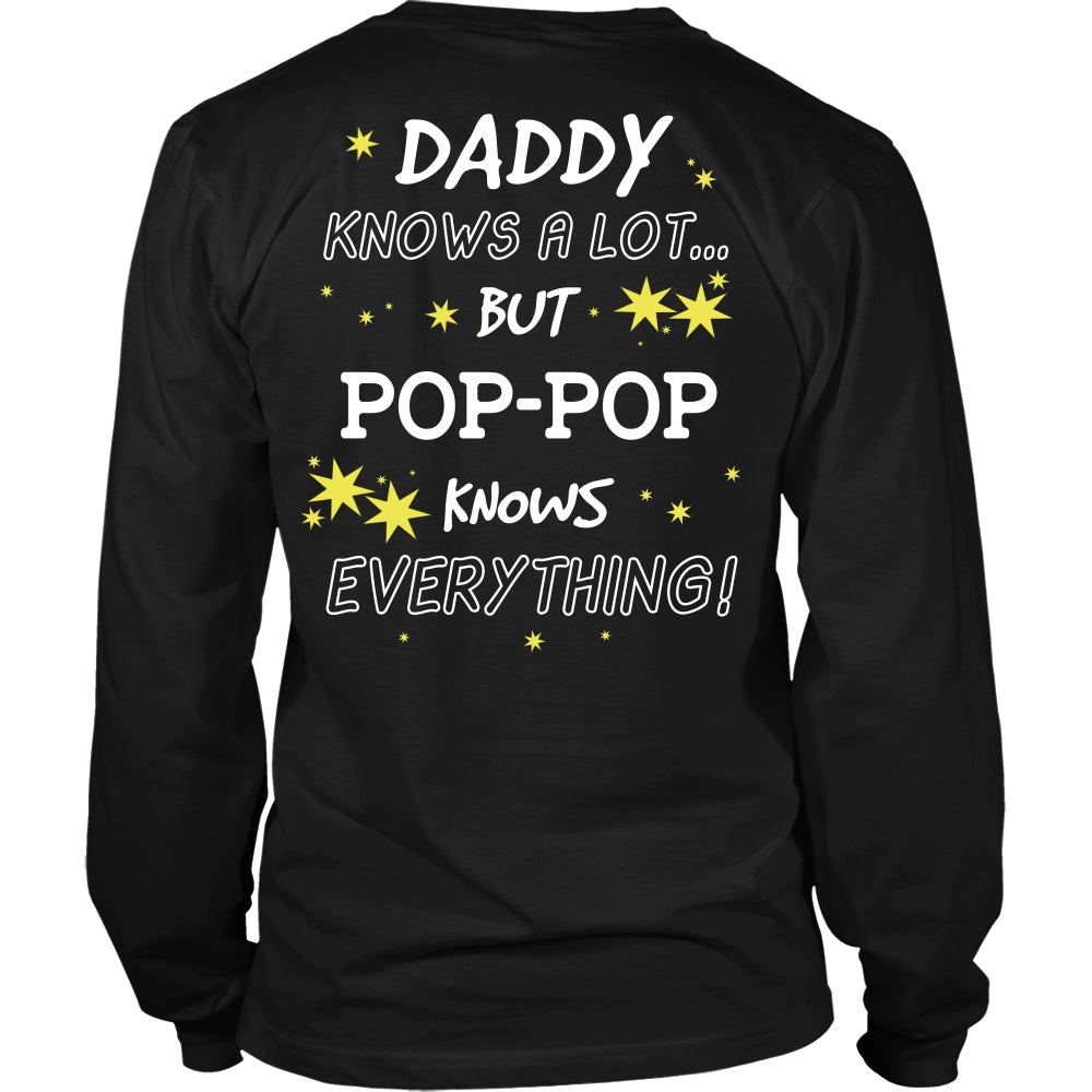 Pop-Pop Knows Everything T-Shirt -  Pop-Pop Shirt - TeeAmazing