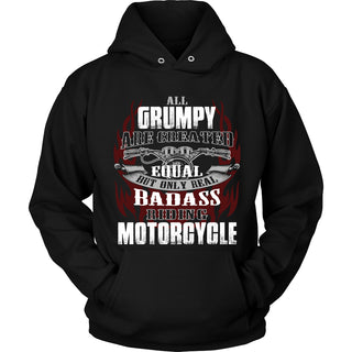 Created Equal Grumpy Motorcycle T-Shirt - Grumpy Motorcycle Shirt - TeeAmazing