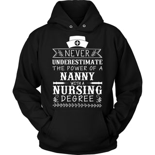 Never Underestimate Nanny Nursing T-Shirt - Nanny Shirt - TeeAmazing