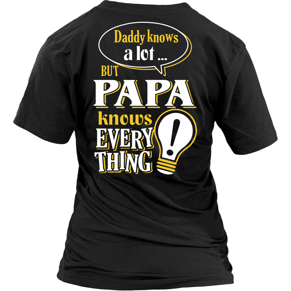 Papa Knows More T-Shirt -  Papa Shirt - TeeAmazing