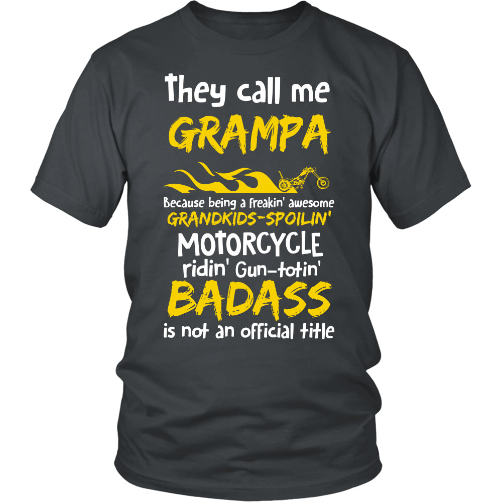 They Call Me Grampa Motorcycle T-Shirt - Grampa Motorcycle Shirt - TeeAmazing