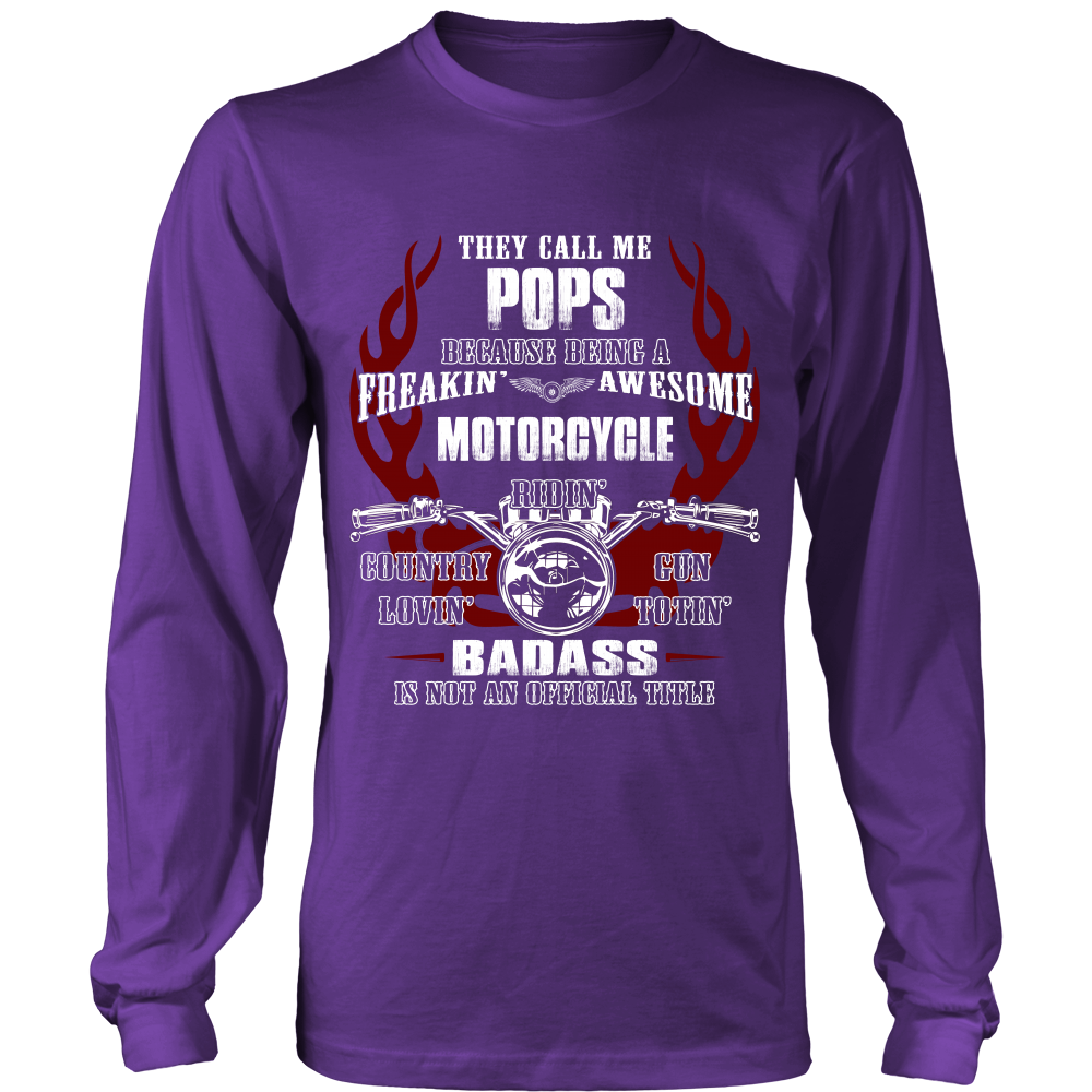 Badass Pops Motorcycle T-Shirt - Pops Motorcycle Shirt - TeeAmazing