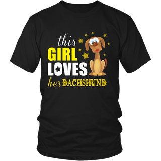 This Girl Love Her Dachshund Dog T Shirts, Tees & Hoodies - Dachshund Shirts - TeeAmazing