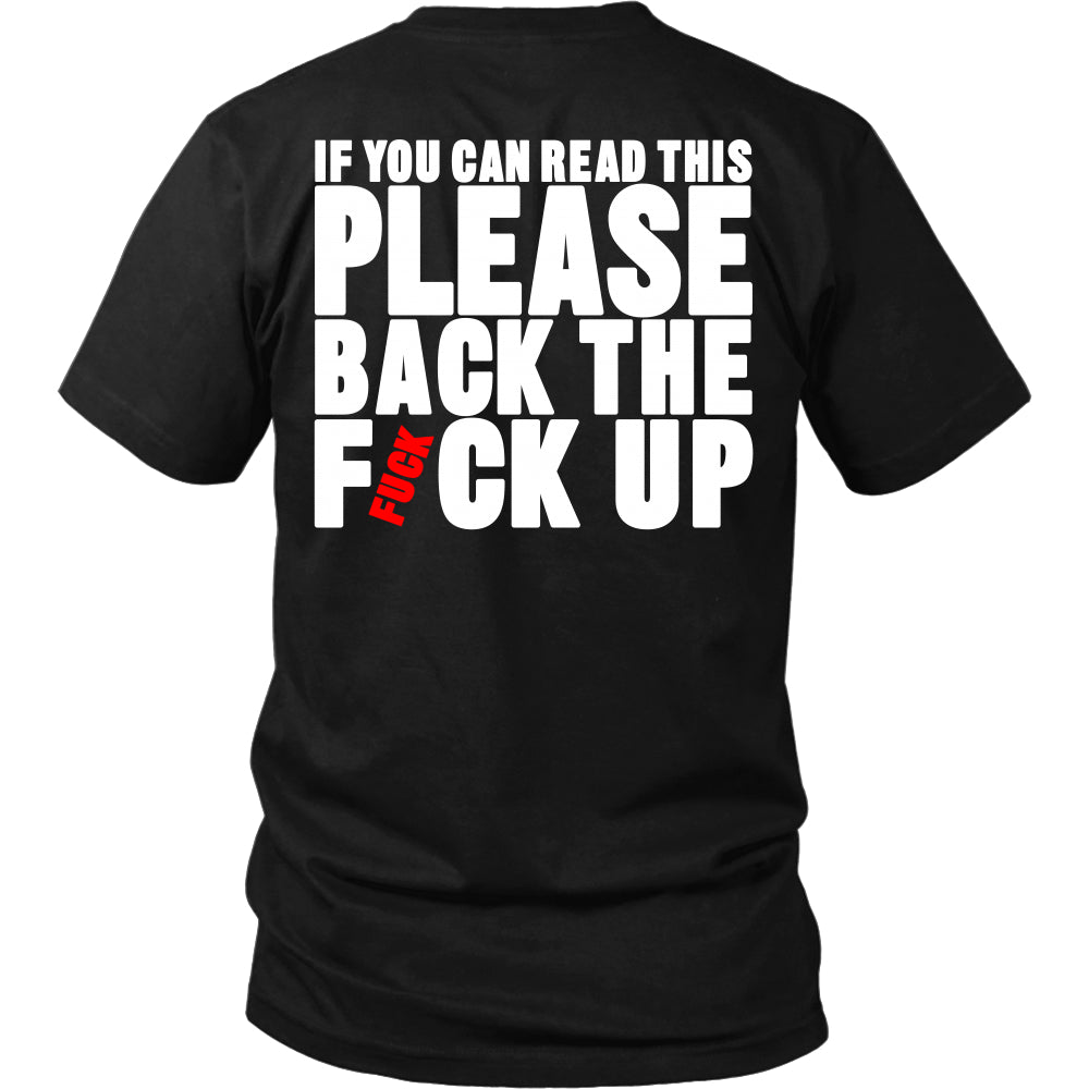 Back The Fvck Up Motorcycle T-Shirt - Motorcycle Shirt - TeeAmazing