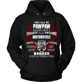 Badass Pawpaw Motorcycle T-Shirt - Pawpaw Motorcycle Shirt - TeeAmazing