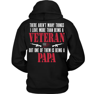 I Love More Than Being a Veteran Papa T-Shirt - Papa Shirt - TeeAmazing