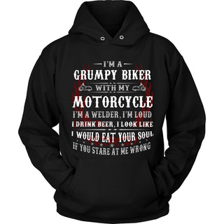 Grumpy Biker With My Motorcycle T-Shirt - Grumpy Motorcycle Shirt - TeeAmazing