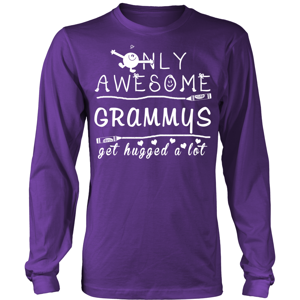 Only Awesome Grammy Get Hugged A Lot T-Shirt -  Grammy Shirt - TeeAmazing