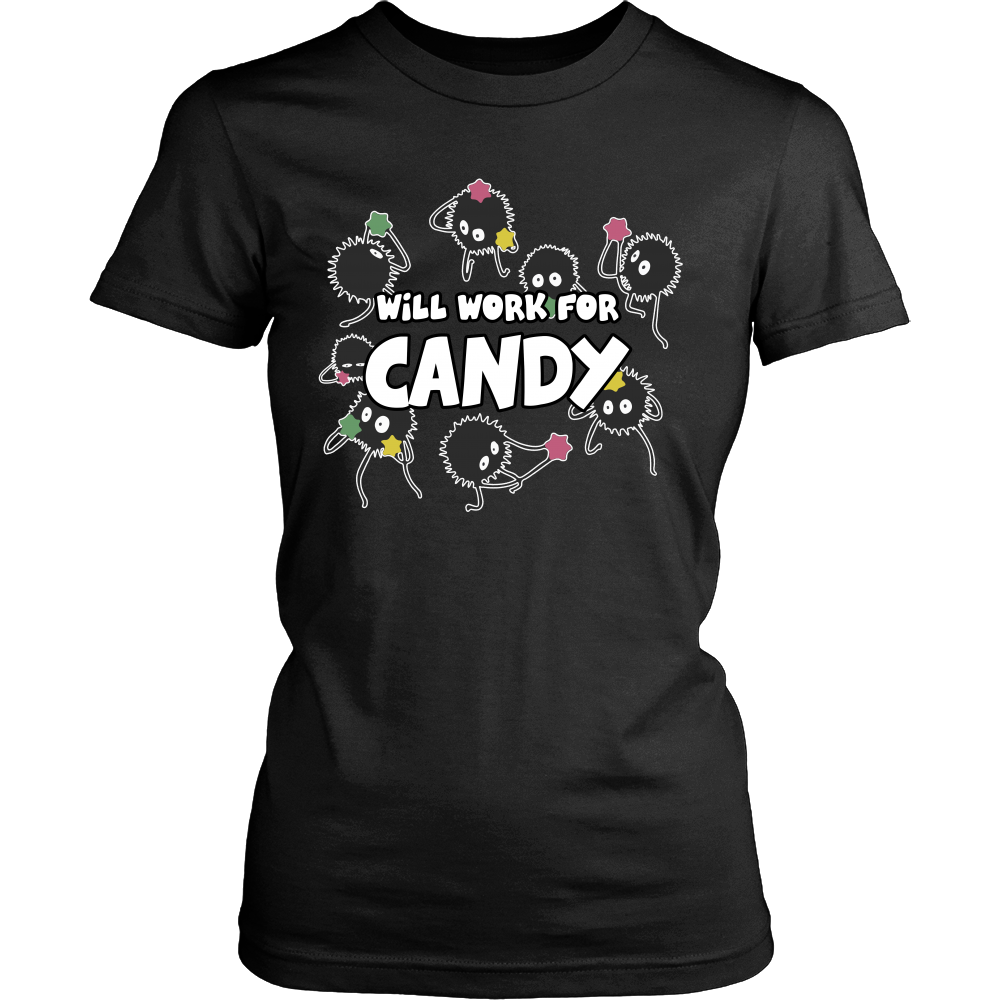 Will Work For Candy T Shirts, Tees & Hoodies - Totoro Shirts - TeeAmazing