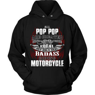 Created Equal Pop-Pop Motorcycle T-Shirt - Pop-Pop Motorcycle Shirt - TeeAmazing