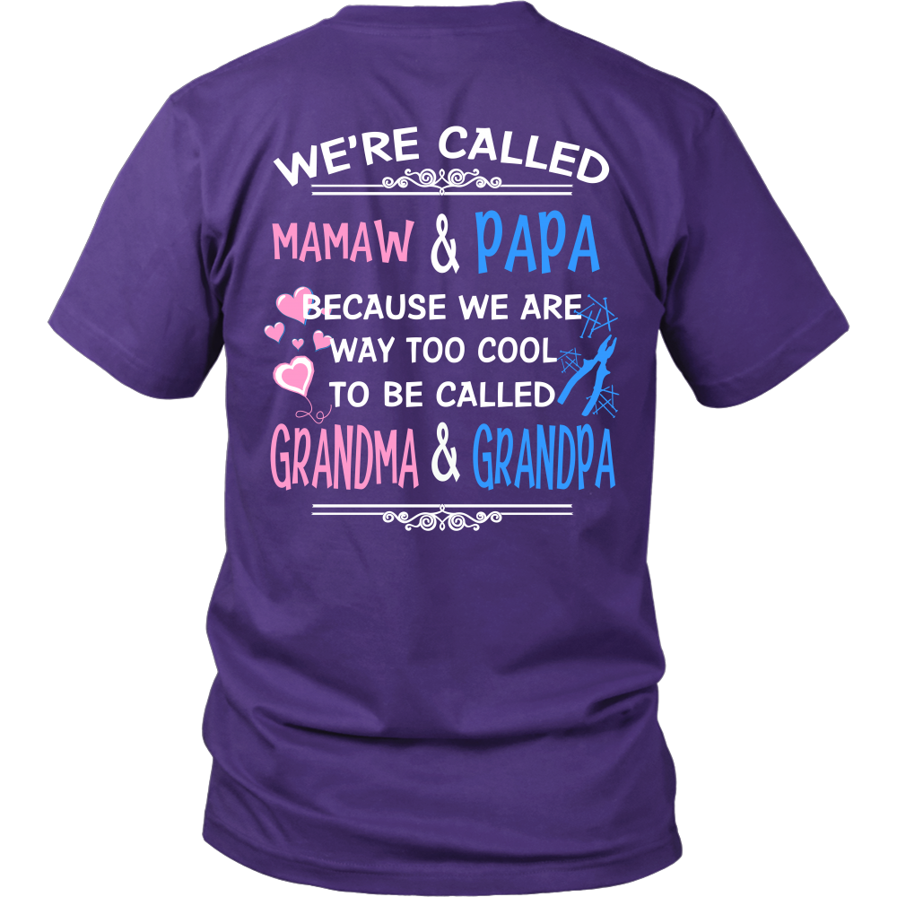 We're Called MAMAW & PAPA T Shirts, Tees & Hoodies - MAMAW Shirts - TeeAmazing