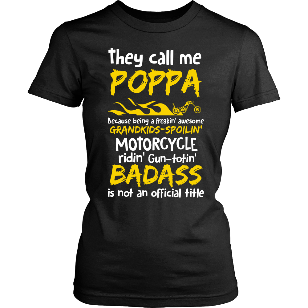They Call Me Poppa Motorcycle T-Shirt - Poppa Motorcycle Shirt - TeeAmazing