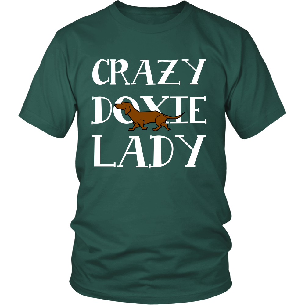 Crazy Doxie Lady Dog T Shirts, Tees & Hoodies - Dachshund Shirts - TeeAmazing