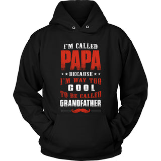 Papa Way Too Cool Grandfather T-Shirt - Papa Shirt - TeeAmazing