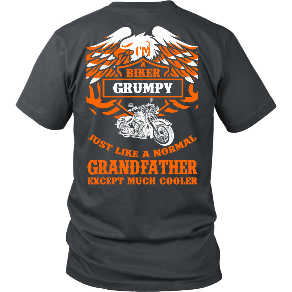 Biker Grumpy Just Like a Normal Except Much Cooler T-Shirt - Grumpy Shirt - TeeAmazing