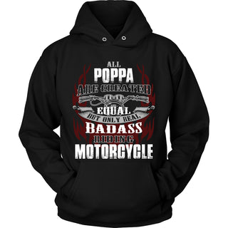 Created Equal Poppa Motorcycle T-Shirt - Poppa Motorcycle Shirt - TeeAmazing