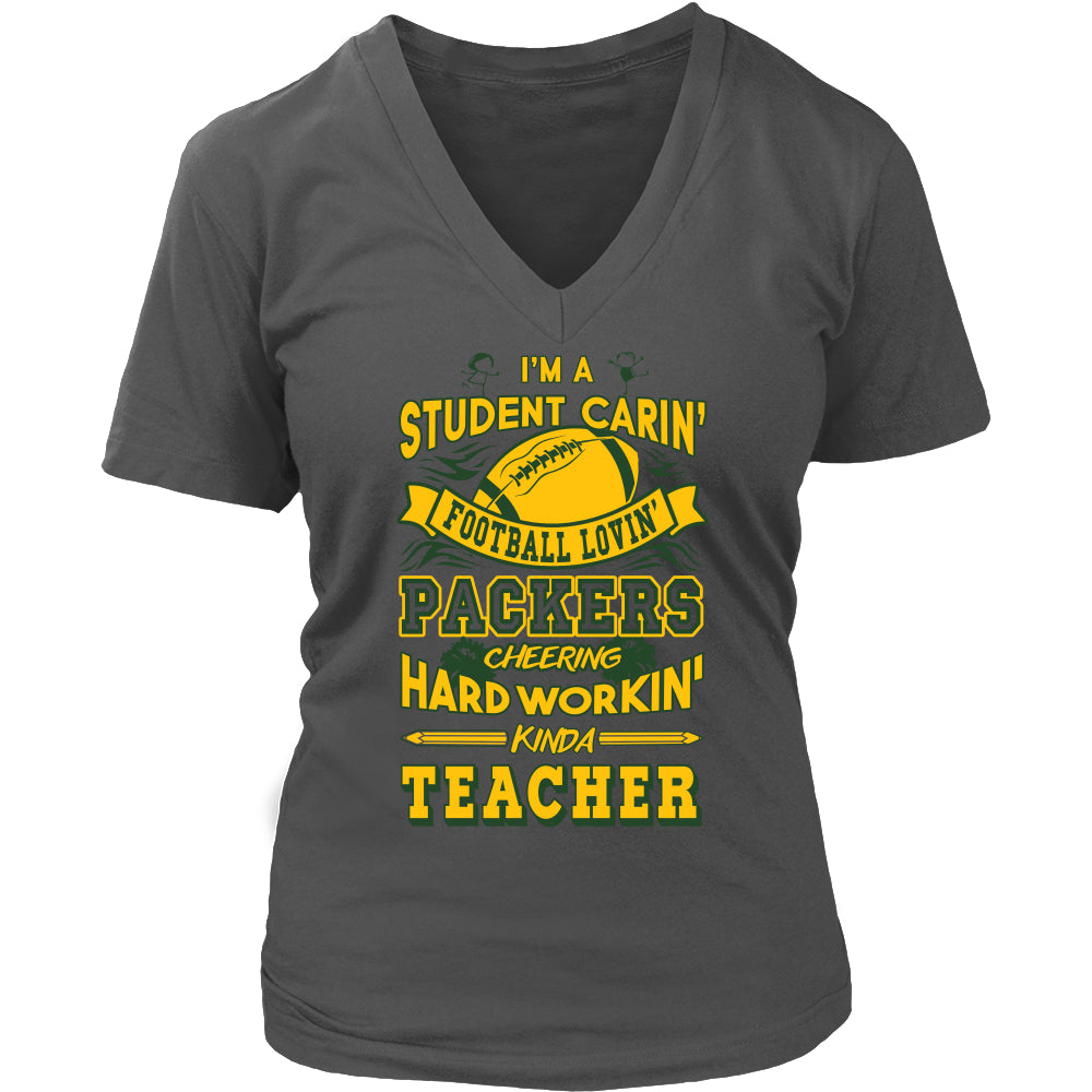 Student Caring Loving Packers Teacher T-Shirt - Packers Teachers Shirt - TeeAmazing