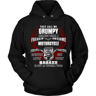Badass Grumpy Motorcycle T-Shirt - Grumpy Motorcycle Shirt - TeeAmazing