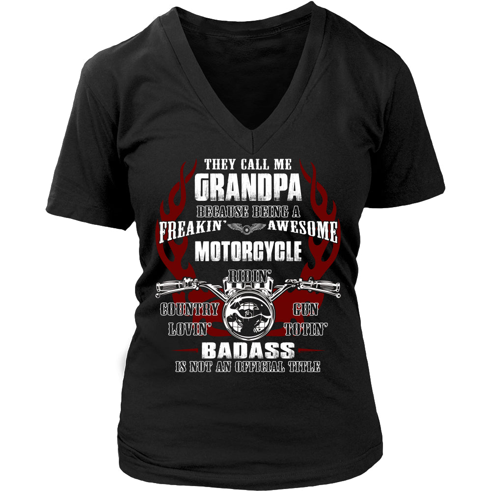 Badass Grandpa Motorcycle T-Shirt - Grandpa Motorcycle Shirt - TeeAmazing