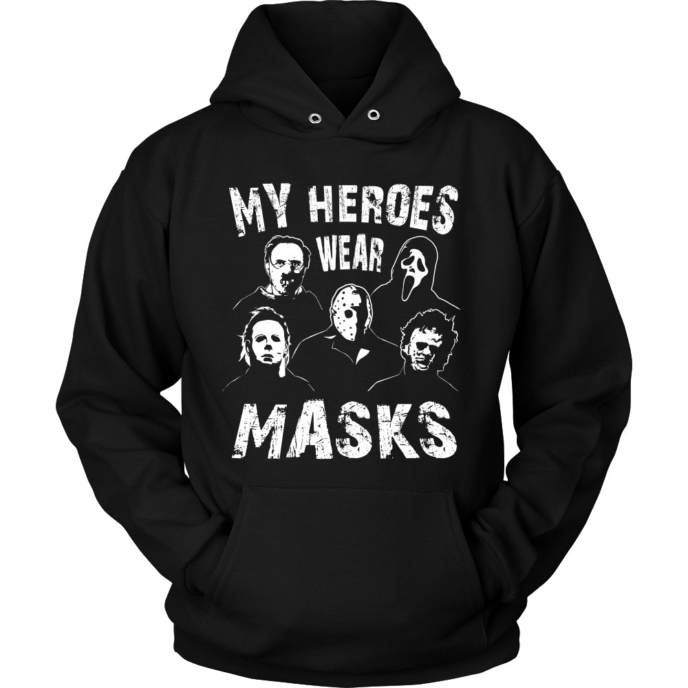 My Heroes Wear Masks T Shirts, Tees & Hoodies - Horror Films Shirts - TeeAmazing