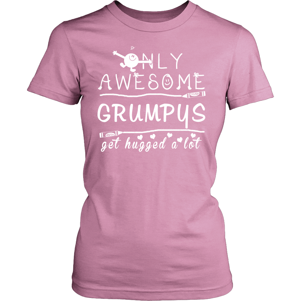 Only Awesome Grumpys Get Hugged A Lot T Shirts, Tees & Hoodies - Grandpa Shirts - TeeAmazing