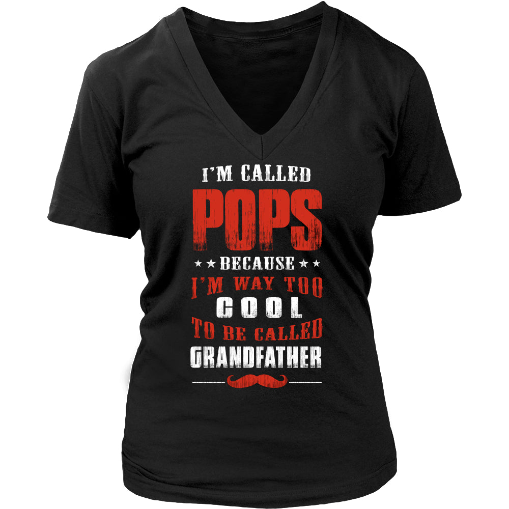 Pops Way Too Cool Grandfather T-Shirt - Pops Shirt - TeeAmazing