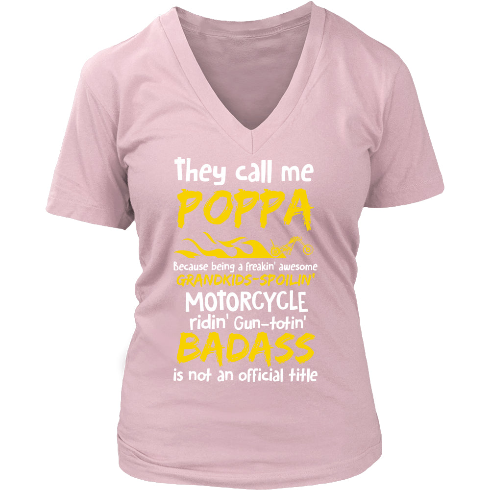 They Call Me Poppa Motorcycle T-Shirt - Poppa Motorcycle Shirt - TeeAmazing