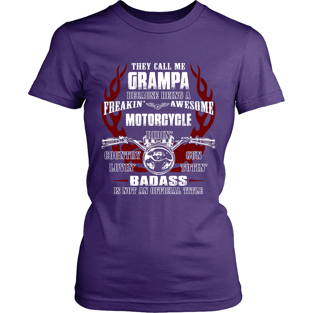Badass Grampa Motorcycle T-Shirt - Grampa Motorcycle Shirt - TeeAmazing