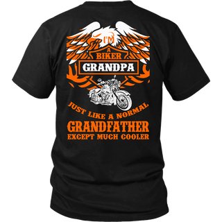 Biker Grandpa Just Like a Normal Except Much Cooler T-Shirt - Grandpa Shirt - TeeAmazing