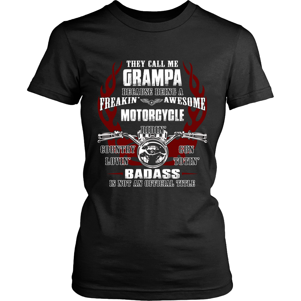 Badass Grampa Motorcycle T-Shirt - Grampa Motorcycle Shirt - TeeAmazing