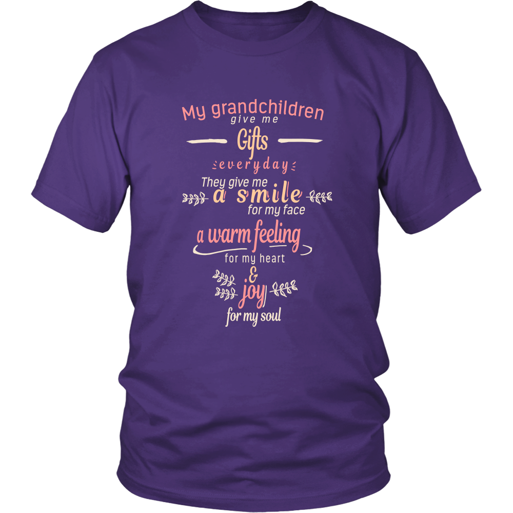 My Grandchildren Give Me Gifts T Shirts, Tees & Hoodies - Grandma Shirts - TeeAmazing