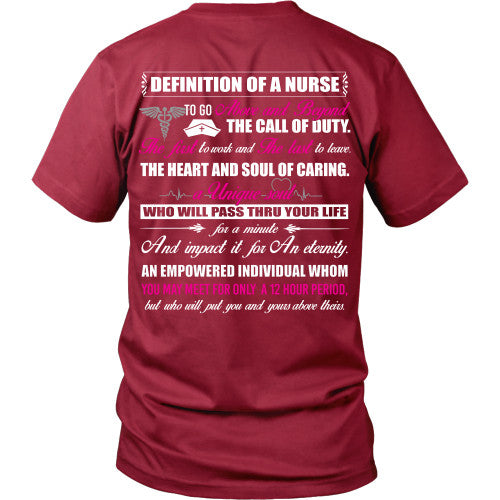 Definition of a Nurse - Nurse Shirt - TeeAmazing