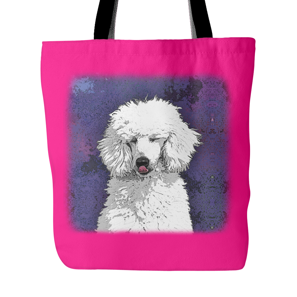 Painting Poodle Dog Tote Bags - Poodle Bags - TeeAmazing